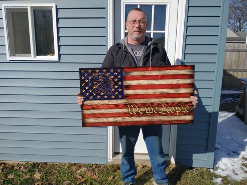 Customer photo review of "We The People" Metal Stencil (14 gauge steel)