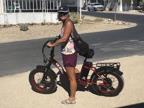 Customer photo review of VTUVIA SF20 Step-Thru Folding Fat Tire E-Bike