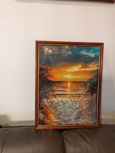 Customer photo review of 5D Diamond Painting Sonnenuntergang am Strand