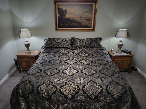 Customer photo review of Windham Black 4-Piece Comforter Set By J Queen