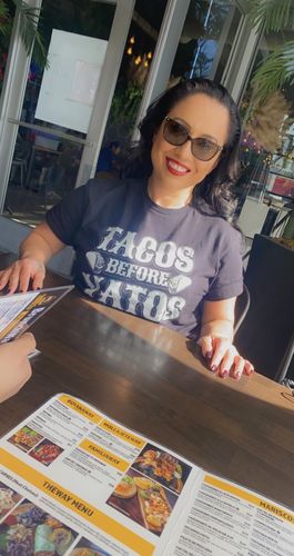Customer photo review of Tacos Before Vatos T-Shirt