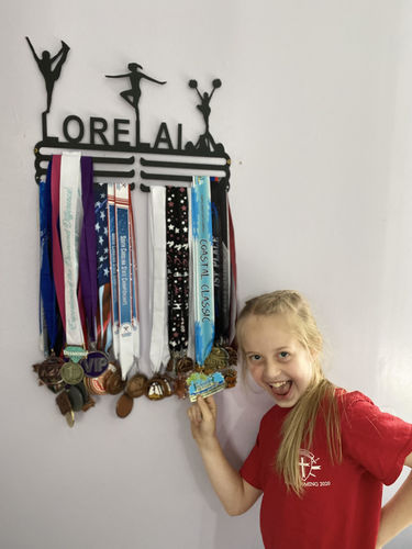 Customer photo review of Personalized Medal Display Hanger