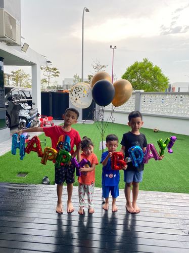 Customer photo review of Happy Birthday Set - Multicolor Foil Air-Filled - 16-inch