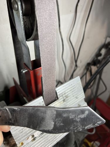 Customer photo review of 1 X 42 Inch Aluminum Oxide Metal Sanding Belts, 12 Pack