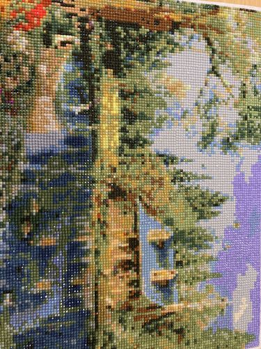 Customer photo review of American Diamond Art Cabin Like Diamond Painting PL01244