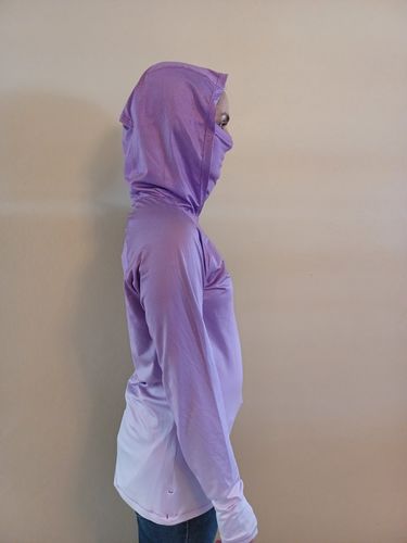 Customer photo review of Bassdash FS23W Women's UPF 50+ Fishing Shirt With Face Mask Thumb Holes