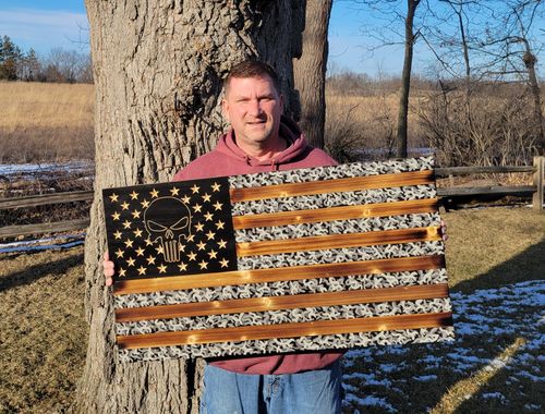 Customer photo review of Metal DIY American Flag - 50 Stars Traditional