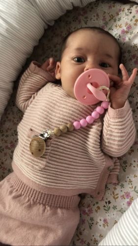 Customer photo review of Conjunto Oasis Rosa con Botones de Madera Ecológica