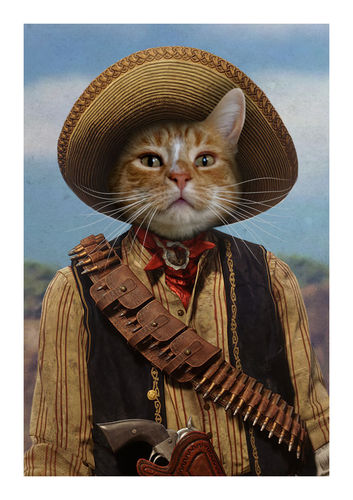 Customer photo review of The Outlaw - Custom Vintage Pet Portrait