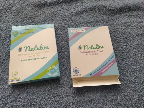 Customer photo review of Eco-Tiras de Detergente 40 lavados Natulim