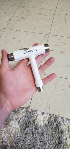 Customer photo review of Swell Skateboards All In One Standard Multi Functional Portable Skate T Tool | Skateboard | Longboard | Portable Screw or Hex Nut Screwdriver