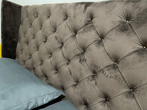 Customer photo review of Diamond Square-V Headboard