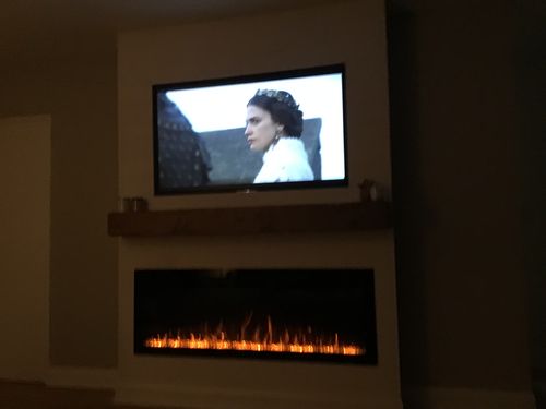 Customer photo review of Napoleon PurView 60'' Wall Mount / Recessed Electric Fireplace