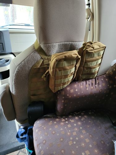 Customer photo review of 2 Pack Tactical Water-Resistant Molle Pouches