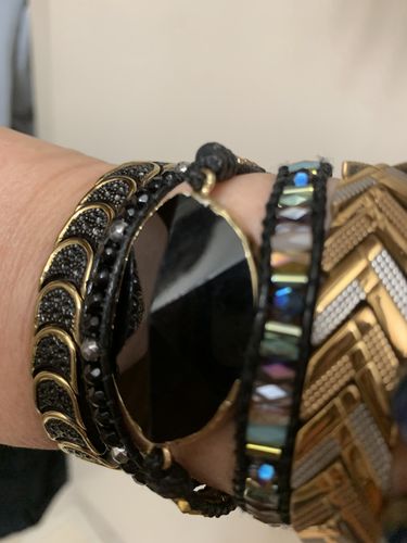 Customer photo review of Healing Black Onyx Crystal Wrap Bracelet
