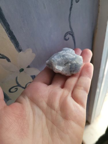 Customer photo review of Raw Blue Calcite