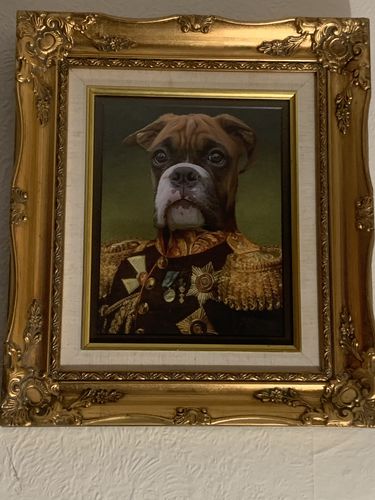 Customer photo review of The General - Custom Vintage Pet Portrait