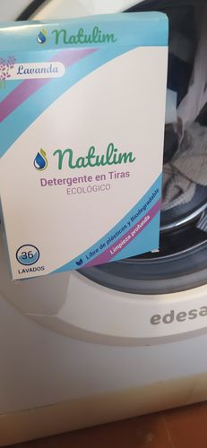 Customer photo review of Eco-Tiras de Detergente 40 lavados Natulim