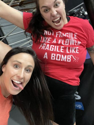 Customer photo review of Not Fragile Like A Flower Fragile Like A Bomb Chingona Power T-Shirt