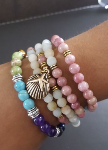 Customer photo review of Summer Amazonit Rhodonit - Kette