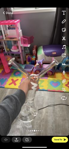 Customer photo review of The Bestie Bong Clear