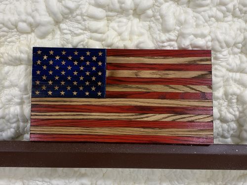 Customer photo review of 50 Star American Flag Metal Stencil (14 gauge steel)