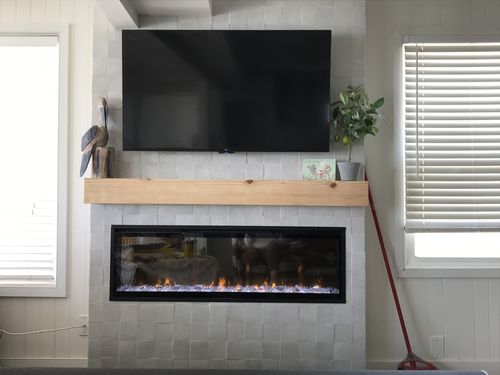 Customer photo review of Dimplex IgniteXL 50" Linear Recessed / Built in Electric Fireplace
