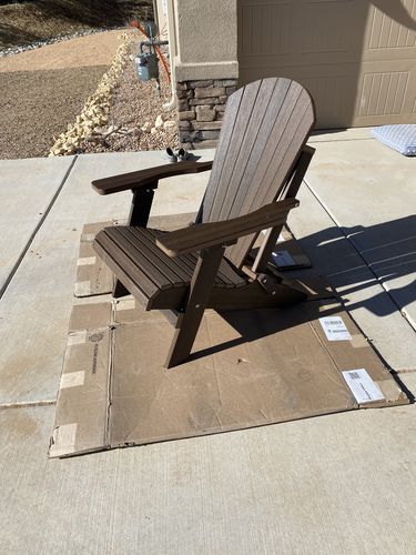Customer photo review of DuraWeather Poly® King Size Folding Adirondack Chair with Built-in Cup Holders (24+ Color Options!)