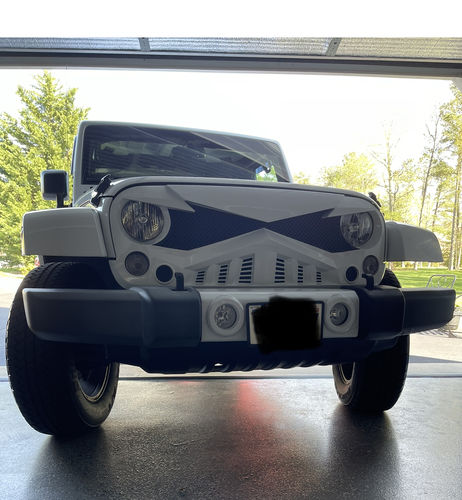 Customer photo review of Hawke Grille - White for 07-18 Jeep Wrangler JK