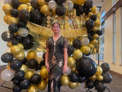 Louina G. review of 1920s Black & Gold Beaded Evelyn Flapper Dress image 1 out of 1