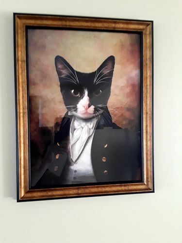 Customer photo review of The Baron - Custom Vintage Pet Portrait