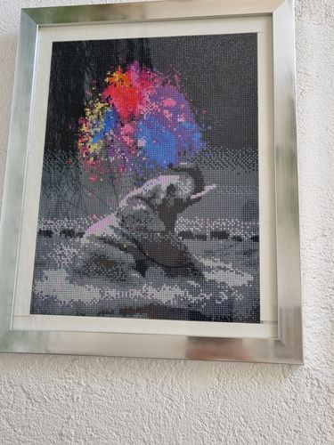 Customer photo review of 5D Diamond Painting Elefant Farbspiel