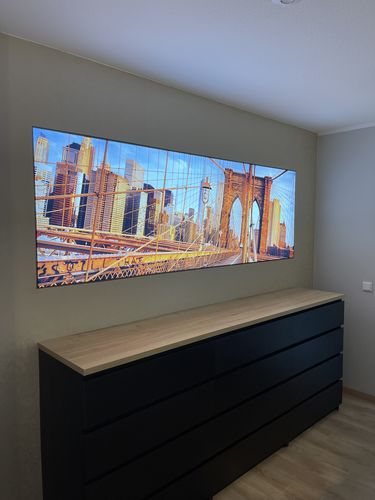 Customer photo review of Leuchtbild | Berühmte Brooklyn Bridge | Panoramahochformat