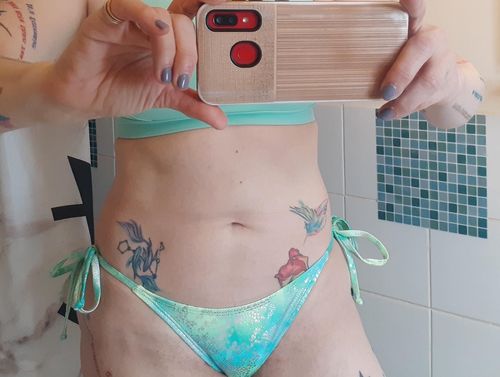 Cristina L. review of Reptile String Bikini Bottom image 1 out of 1