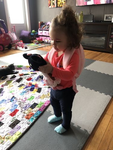 Customer photo review of Personalized Strawberry Doll Backpack