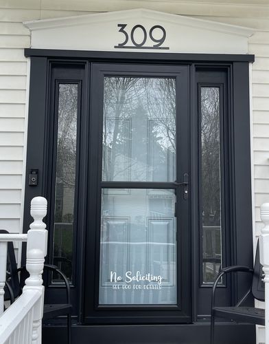 Customer photo review of Rain Glass and Frame Kit (Full Sidelite 7" x 64" Glass Size)