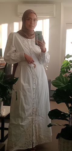 Customer photo review of Latizia Embroidered Dress - White