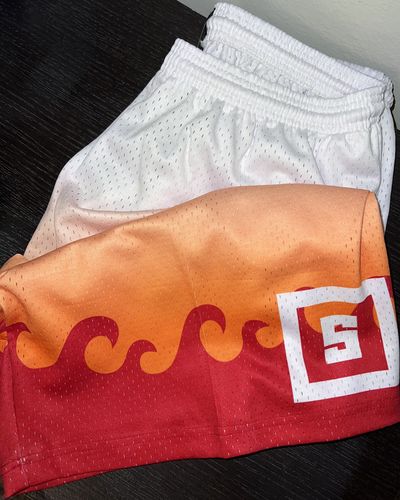 Customer photo review of Anime Mesh Shorts - Flame Pillar