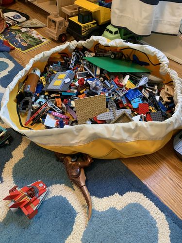 Customer photo review of Large Toy Storage Bag - Banana Yellow