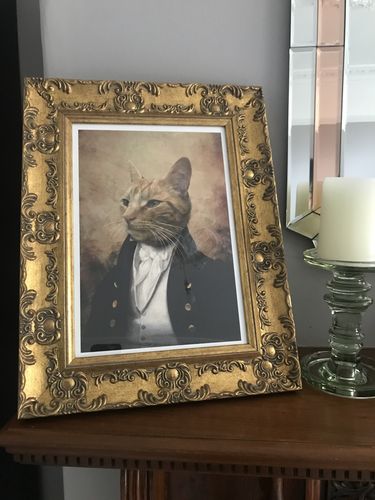 Customer photo review of The Baron - Custom Vintage Pet Portrait