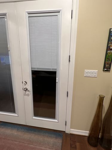 Customer photo review of Raise & Lower Blinds Glass and Frame Kit (Tall Full Lite 22" x 80" Glass Size)