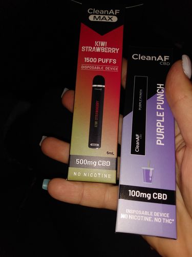 Customer photo review of 100mg CBD Disposable Vape Pen | CleanAF PUFF