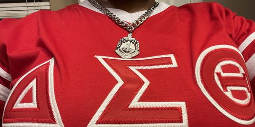 Customer photo review of Delta Sigma Theta - Crest Necklace