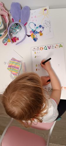 Customer photo review of 1 x Deutsch Groove Calligraphy ™ Wiederverwendbare Lernbücher mit Rillen