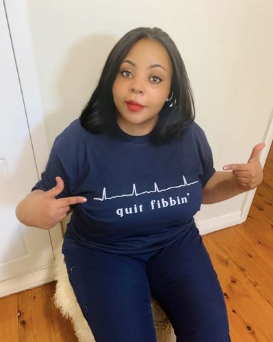 Customer photo review of Funny Nurse Not That Calm Print Short Sleeve T-shirt