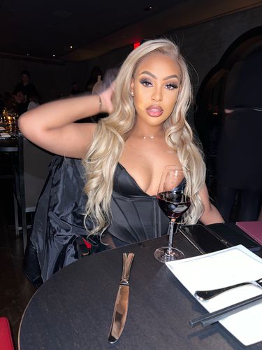 Customer photo review of Brooklyn Hair 11A Raw Virgin Platinum Blonde #613 Straight Bundle