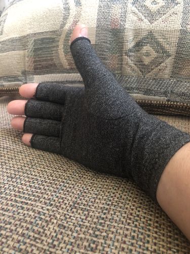Customer photo review of Premium Arthritis Compression Gloves For Men & Women