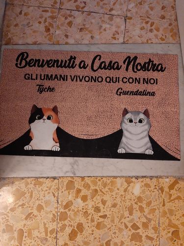 Customer photo review of Tappeto personalizzato con Cani & Gatti