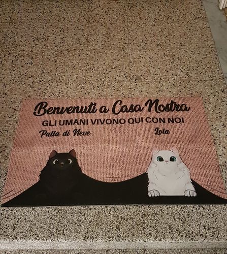 Customer photo review of Tappeto personalizzato con Cani & Gatti