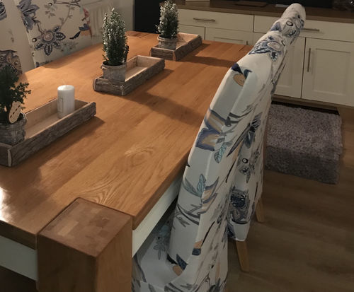 Customer photo review of Cabrexa High Back Chair Slipcovers